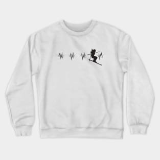 Skiing - Ski Heartbeat Crewneck Sweatshirt